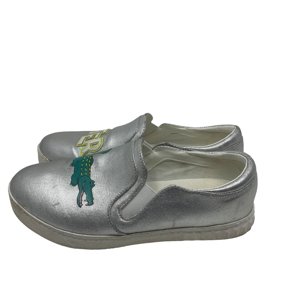 Circus by Sam Edelman Silver Slip-On Sneaker Later Alligator Statement Kidcore - Picture 10 of 16